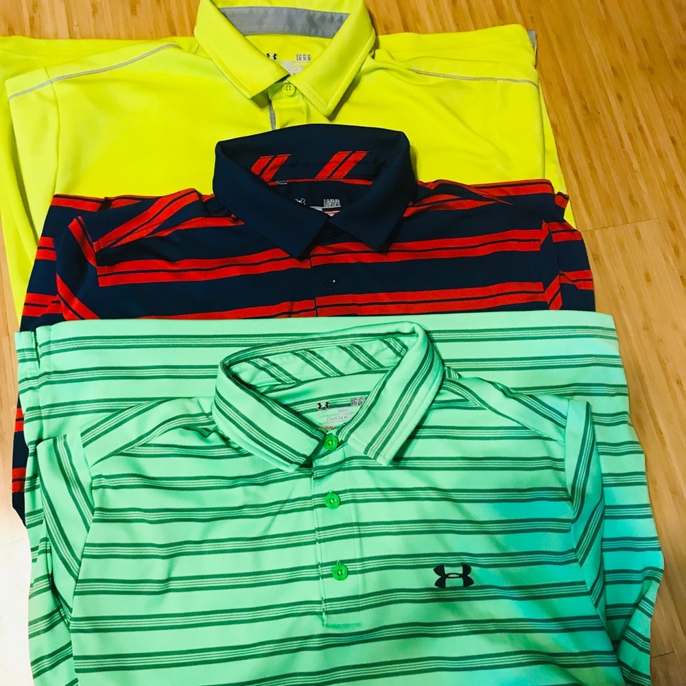 Adults men under armour polo shirts bundle